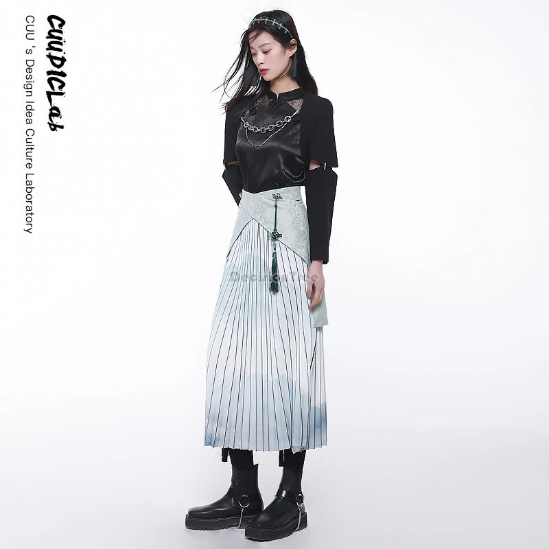 2024 Улучшенная юбка hanfu Женская китайская длинная с завышенной талией