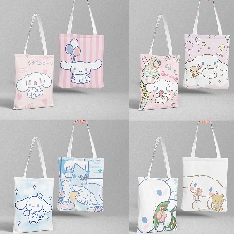 

38x35 см Sanrioss аниме Cinnamoroll Милая новая Холщовая Сумка Мультфильм периферийный студент женская сумка для покупок сумка для файлов оптовая прод...