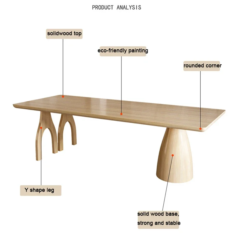 Фото Изготовленный на заказ Massivholz Esstisch Minimalist Design Wohn 123bel mit Holztisch fß для Wohnzimmer №5