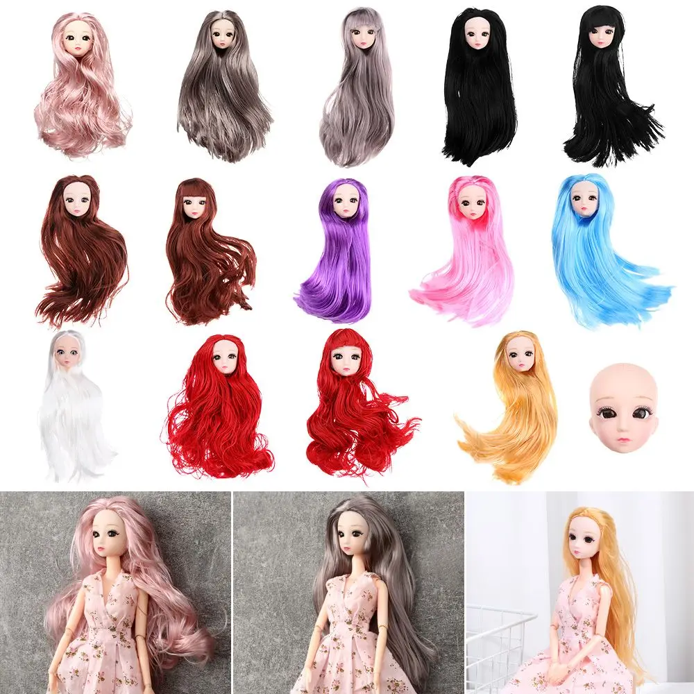 

Girl Gift 3D Eyes Multiple Color Long Hairstyles Doll Head Ancient Doll Accessories DIY Head Wear 30 Dolls Joint