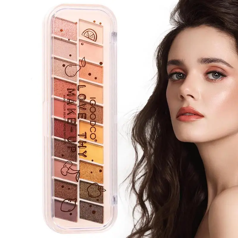 

20 Colors Eye Shadow Palette Matte Shiny Pigment Lasting Silky Earth Luminous Waterproof Powders Beauty Makeup Cosmetic Tray