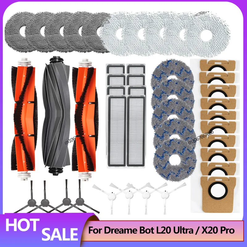 Dreame L20 Ultra Accessori Dreame X20 Pro / Plus Parti Spazzola Laterale Principale Filtro Hepa Mop Pad Sostituzione Sacchetto Della Polvere