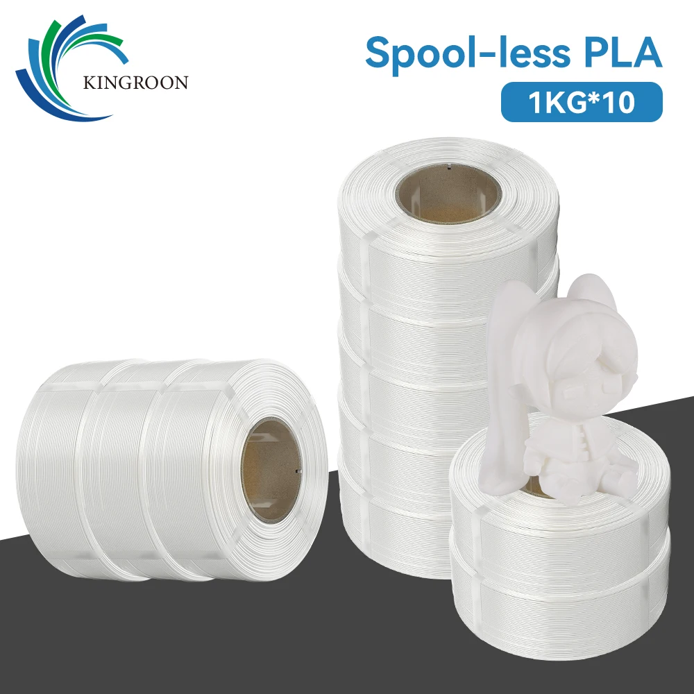 Фото Филамент для 3D-принтера KINGROON Spool-less PLA 1.75 мм, без спутывания, для надежной и легкой печати, доступен в упаковках 1 кг, 3 кг, 5 кг, 10 кг. №1