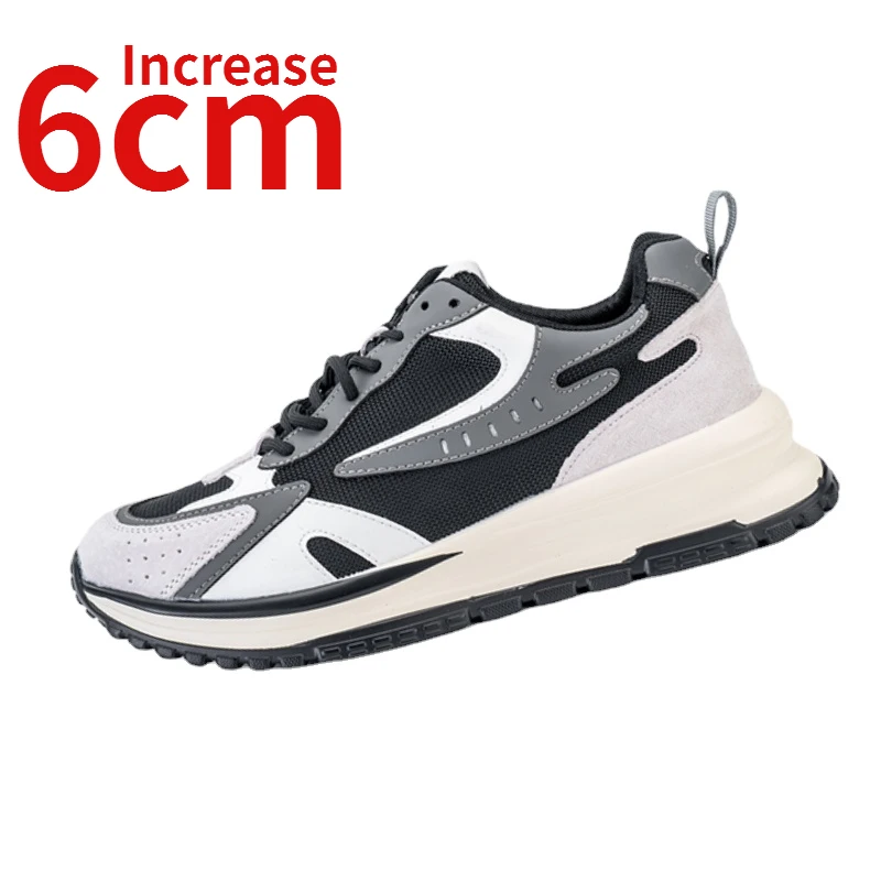 

Мужские кроссовки с внутренним ремнем 6 см, дизайнерская повседневная спортивная обувь, модные дышащие мужские кроссовки для весны и лета