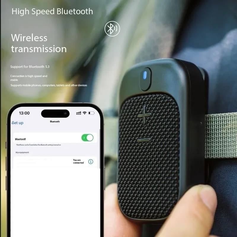 Фото Портативные мини-динамики Bluetooth со встроенным зажимом для микрофона, магнитный велосипед, гольф, водонепроницаемый носимый динамик для занятий спортом на открытом воздухе №2