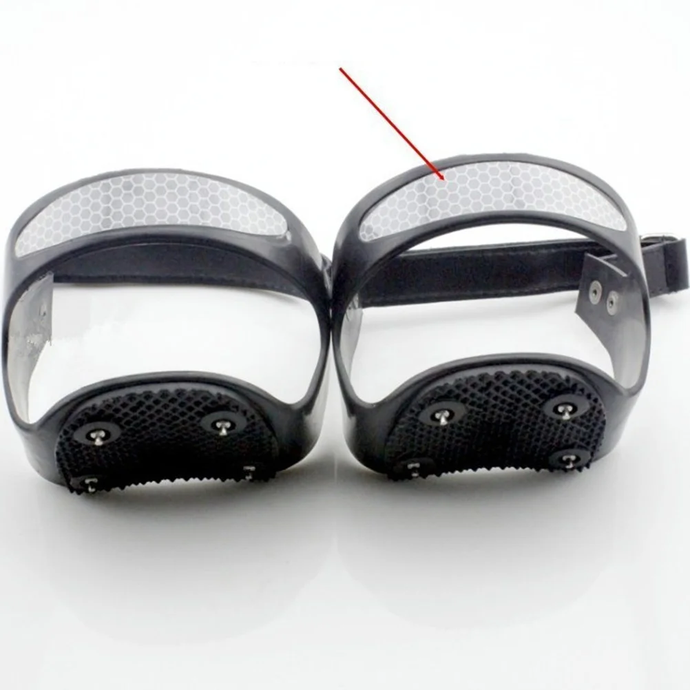 Кошки для пеших прогулок шипы ледяных шипов ручки обуви 5-зубная безопасная шина