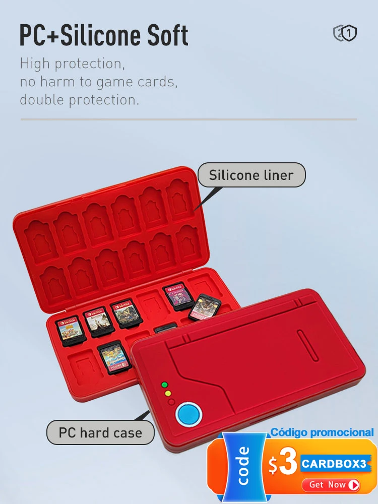 

Game Card Protect Storage Case Box Compatible-Nintendo Switch / Lite / Oled Foldable Protective T-Flash Bag Stand Accessories