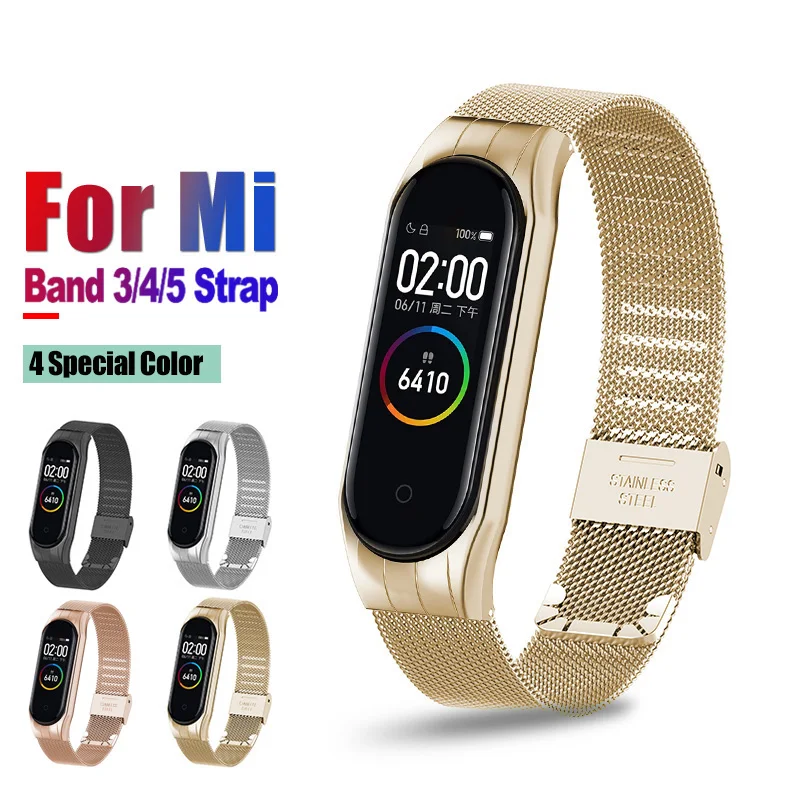 

Металлический ремешок iONCT для XiaoMi Mi Band 4 5, ремешок для умных часов Mi Band 3, ремешок для браслета Mi Band 4 3 5