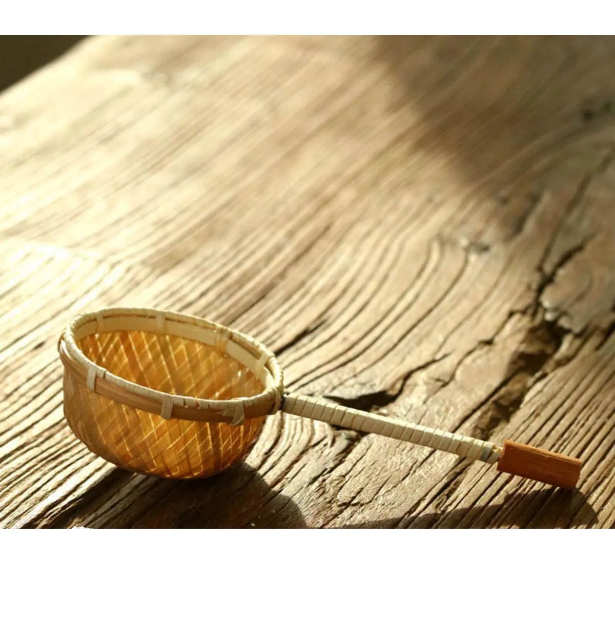 

Бамбуковое чайное ситечко ручной работы, мини-фильтр для кофе, вина, соевого молока, домашний кухонный инструмент, аксессуары для чая кунг-ф...