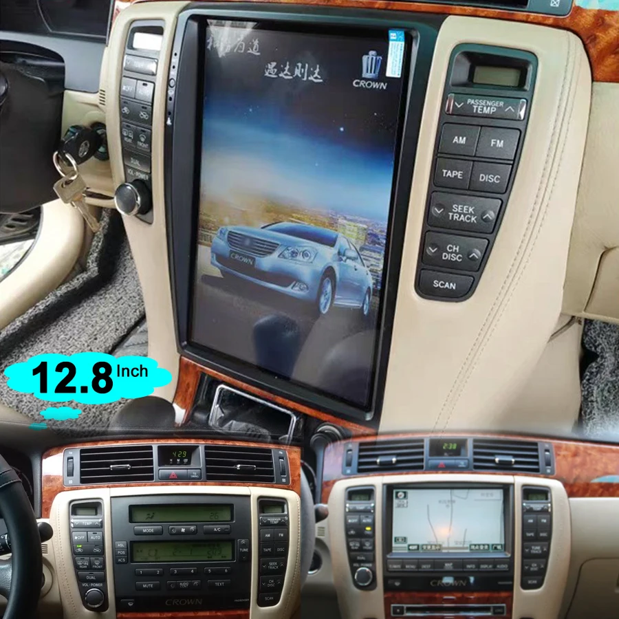 

12.8" Car Radio Android 13 Screen For Toyota Crown S182 S184 2004 2005 2006 Multimedia Video Player GPS Stereo CarPlay HeadUnit