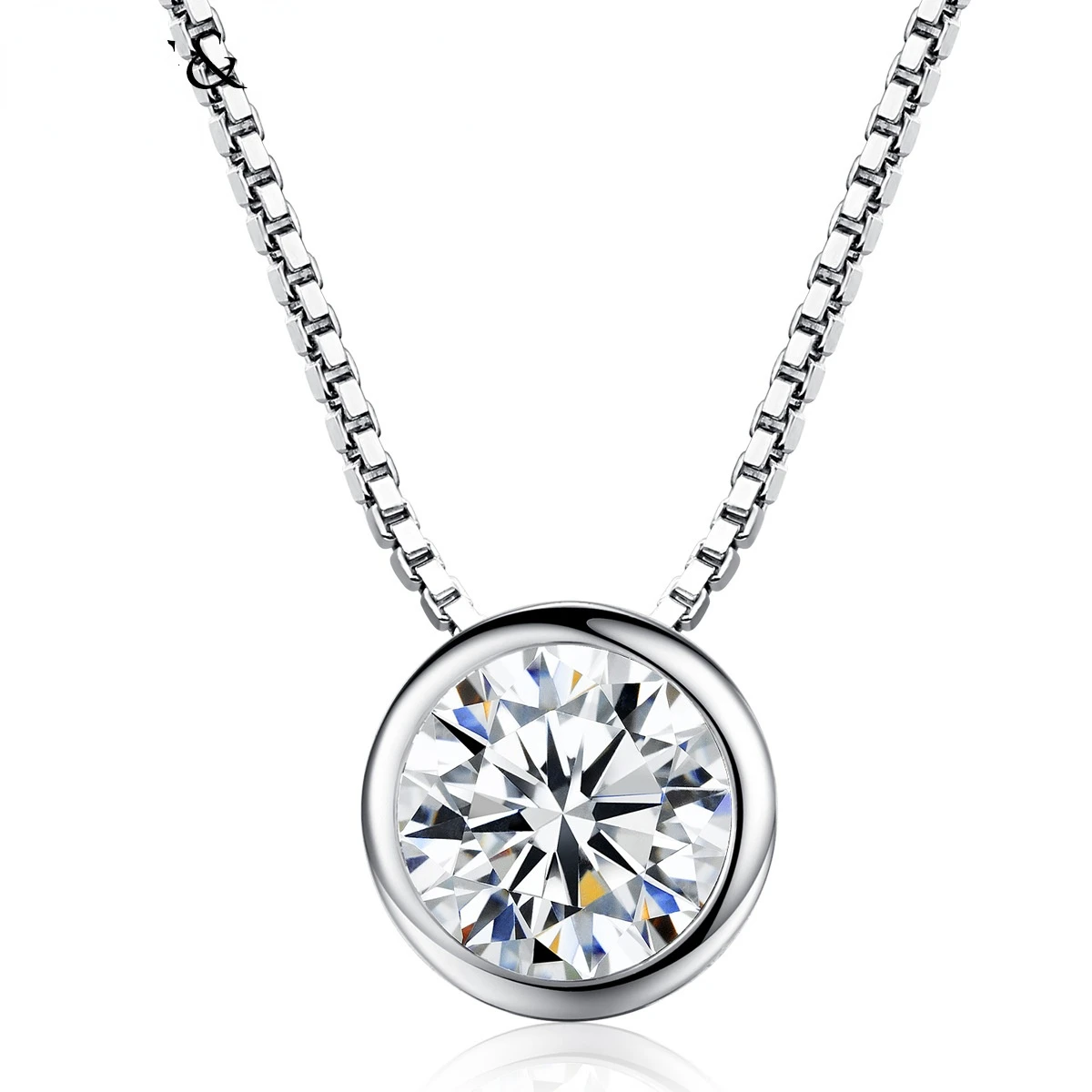 

S925 Silver exquisite zircon silver pendant necklace for women
