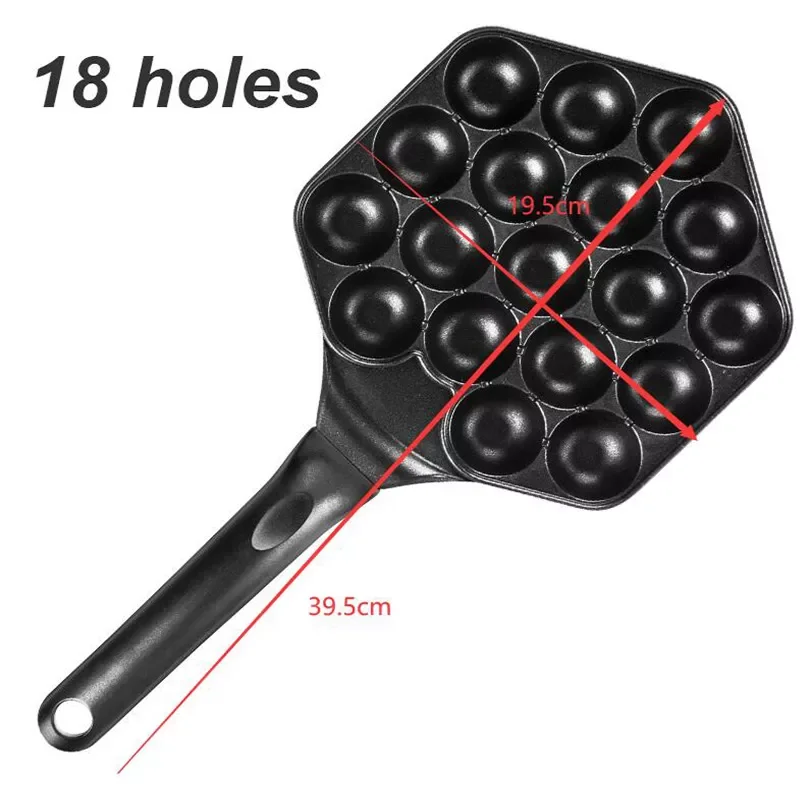 

12 Holes Aluminum Alloy Takoyaki Pan Takoyaki Maker 18 Holes Chibi Maruko machine Baking Forms Mold Pan Octopus Baking Machine