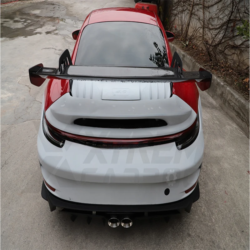 Фото Высококачественный карбоновый спойлер GT3 Swan Neck для 911 992.1 992.2, детали для тюнинга авто №5