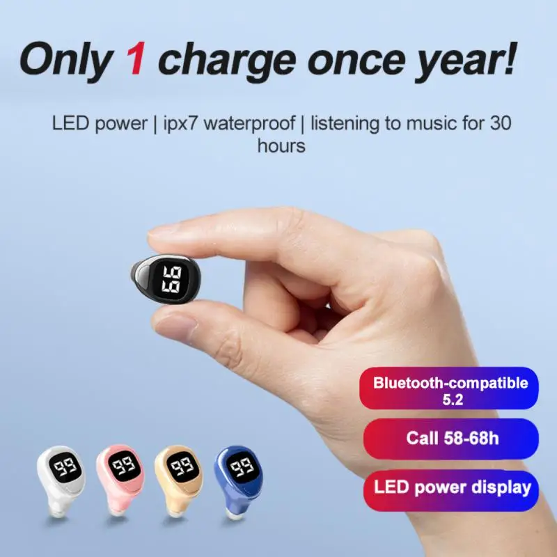 

1PCS Mini Wireless Earphone Sport Gaming Headset with Mic Handsfree Headphone Stereo Earbuds For Iphone Samsung Xiaomi