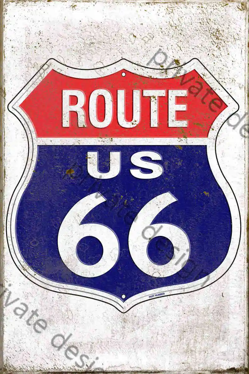 

Жестяные тарелки Route 66, украшение для комнаты, винтажный металлический знак в стиле ретро, жестяной знак для художественного клуба, мужской ...