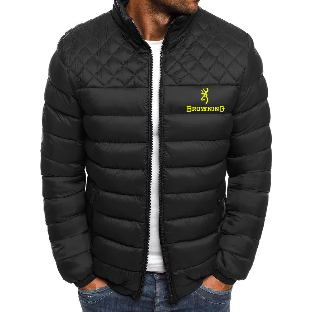 

2022 BROWNING Perfection Shooting Men Autumn Winter Color Block Zipper Warm Cotton Coat Casual Hooded Jacket Fashion Outdoor