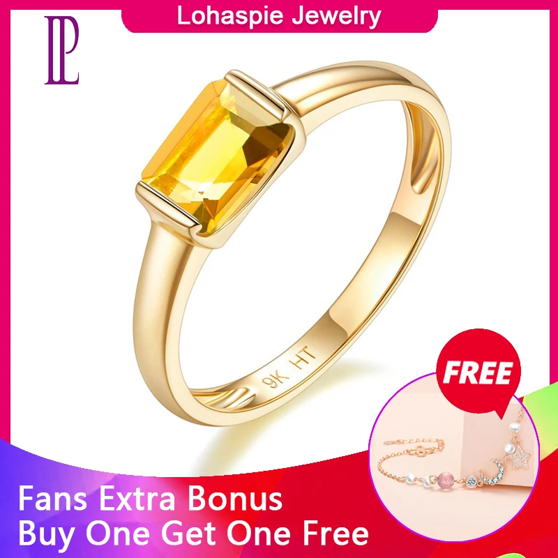 

LP высокое-ing персональный заказной 18K желтое золото натуральный драгоценный камень цитрин кольцо