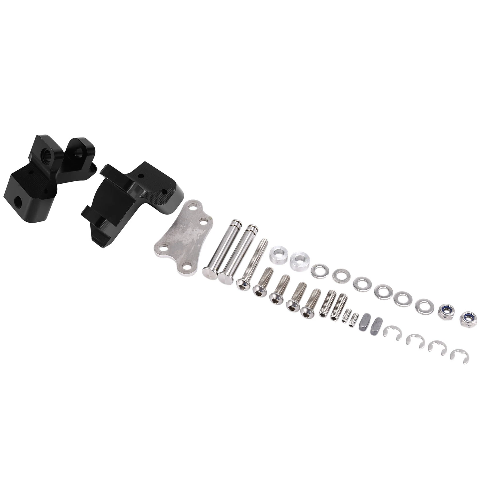 

Motorcycle Driver Footrest Relocation Rider Foot Pegs Footpeg Lowering Kit for-BMW R1200RT R 1200 RT -2013(Black)