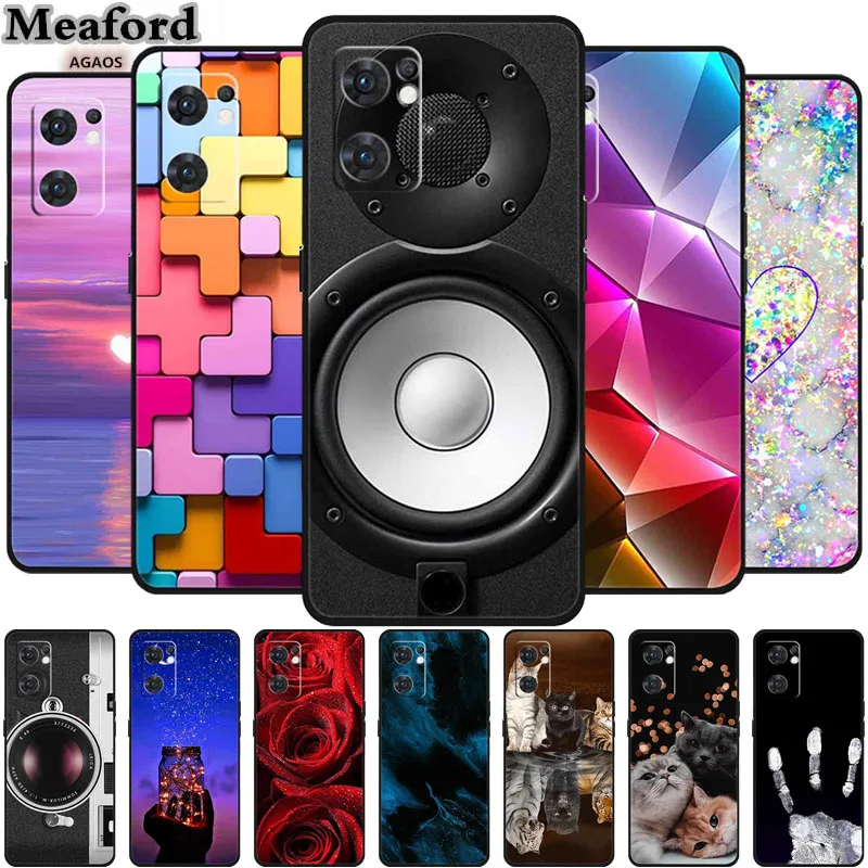 Для Oppo Reno7 5G чехол Роскошная Мягкая силиконовая задняя крышка для телефона Reno 7