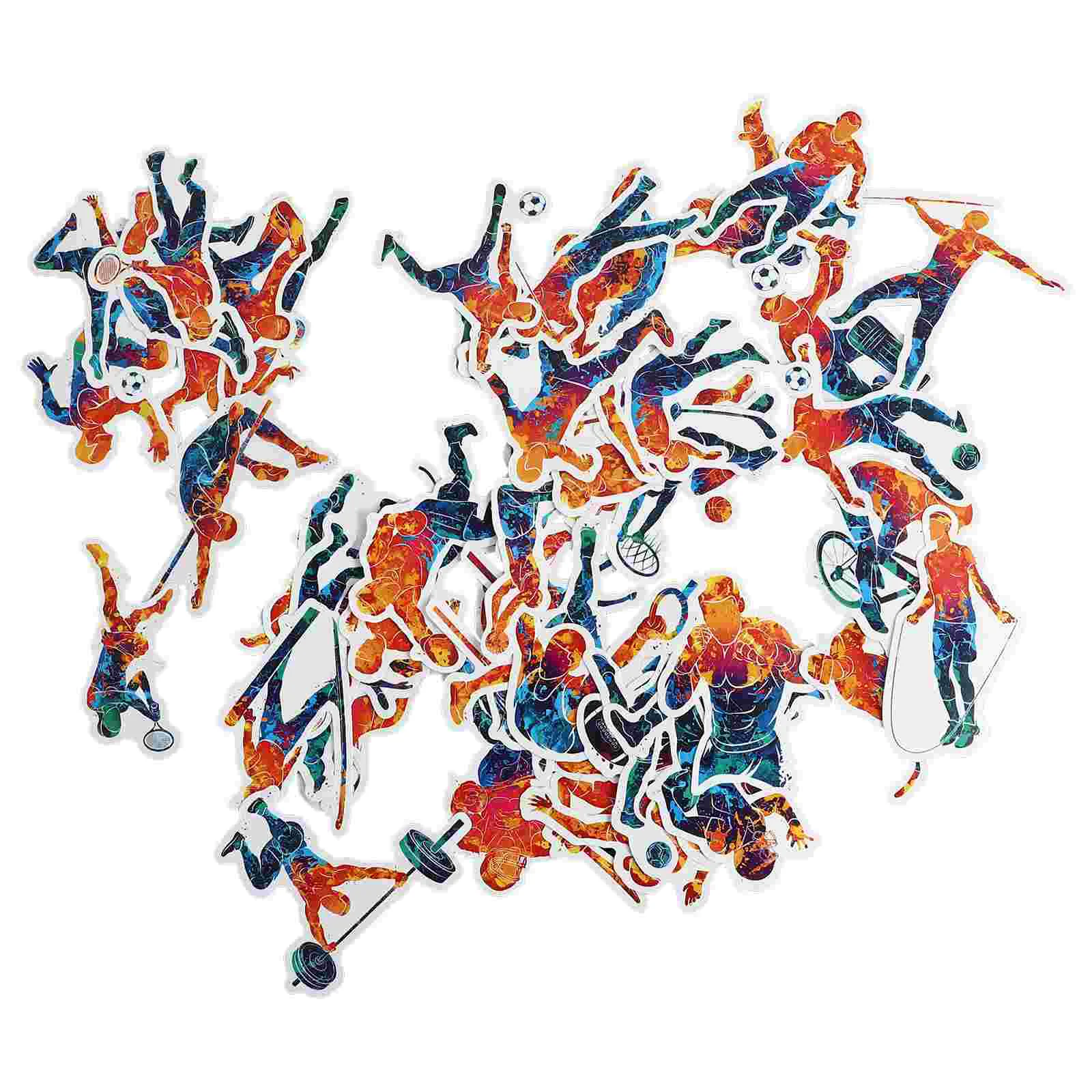 

100 Pcs Sports Graffiti Stickers Self-Adhesive Applique DIY Decals Decorations Paper for Suitcase Child Kids Water Bottle