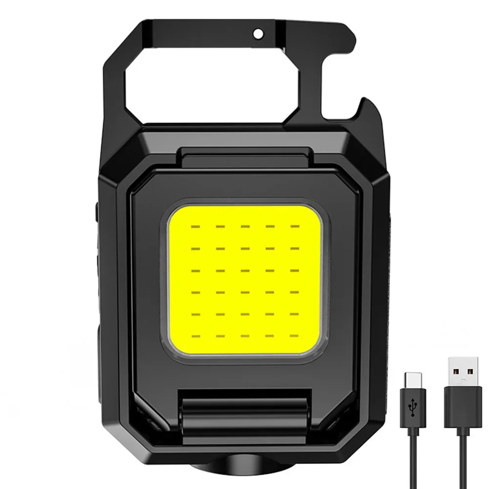 

Карманный рабочий фонарь XPE 1000LM COB, светодиодный мини-брелок, USB перезаряжаемый фонарик IPX4, водонепроницаемый для наружного кемпинга, пешего туризма