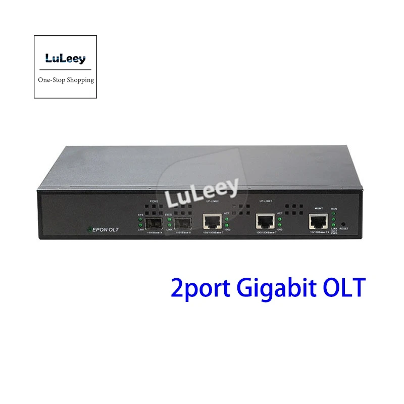 

LuLeey LAE204 EPON OLT 2port 7dB GBIC Optic Equipment 1.25G Onu 20km FTTH GEPON OLT Px20+++ Web Management 1:64 Brand Unclocked