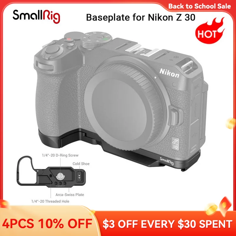 Основа SmallRig Z 30 для камеры Nikon Z 30 со встроенным креплением холодного башмака и быстроразъемной пластиной для Arca-Swiss -3857