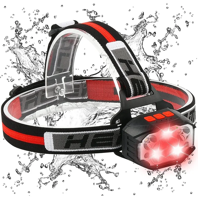 

JHD-Rechargeable LED Head Light Lamp,Bright Headlight With 1100 Lumen Red Light 7 Modes, Outdoor Waterproof Headlights