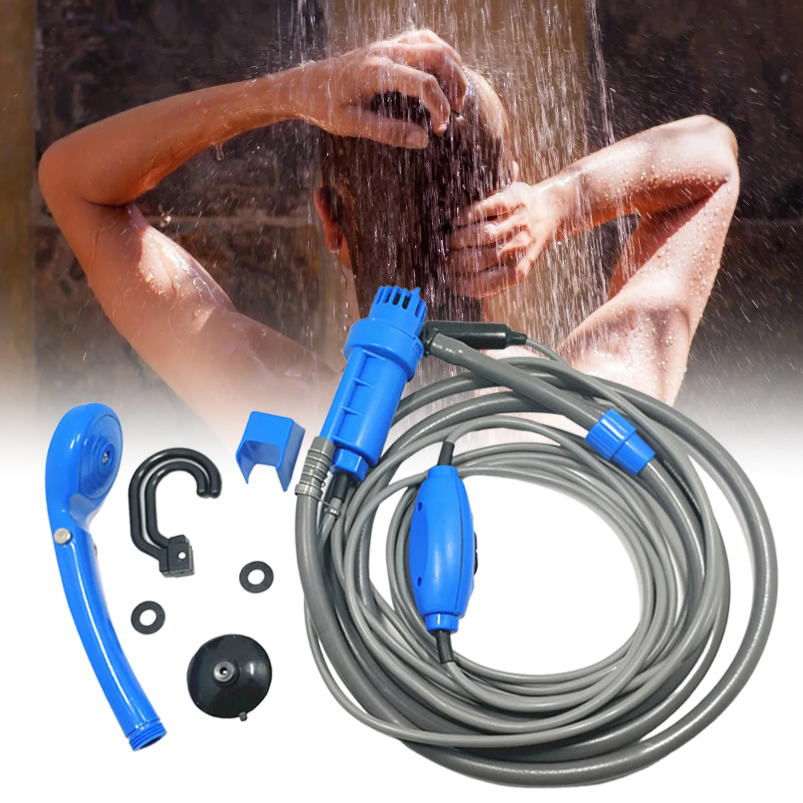 

Portable Shower For Camping 12V Electric Outdoor Camping Showers Water Bag Kit For Travel Car Washing Hiking Camping Accessories