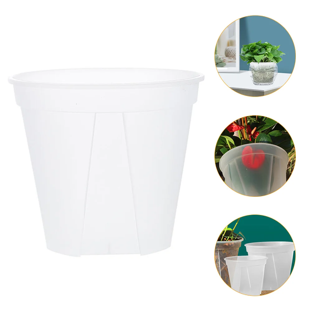 

10 Pcs Transparent Flower Pot Clear Nursery Pots Plants Flowers Plastic Cactus