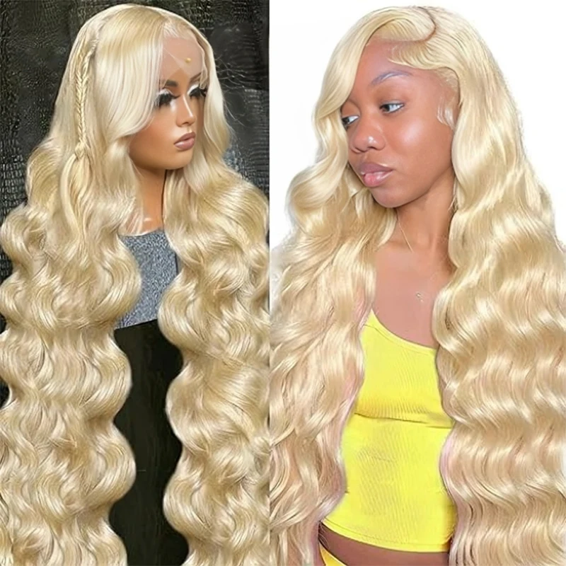 Blonde Body Wave Lace Front Wig HD Transparent 13x4 13x6 Human Hair 613 Pre Plucked Full Frontal Wigs For Black Women