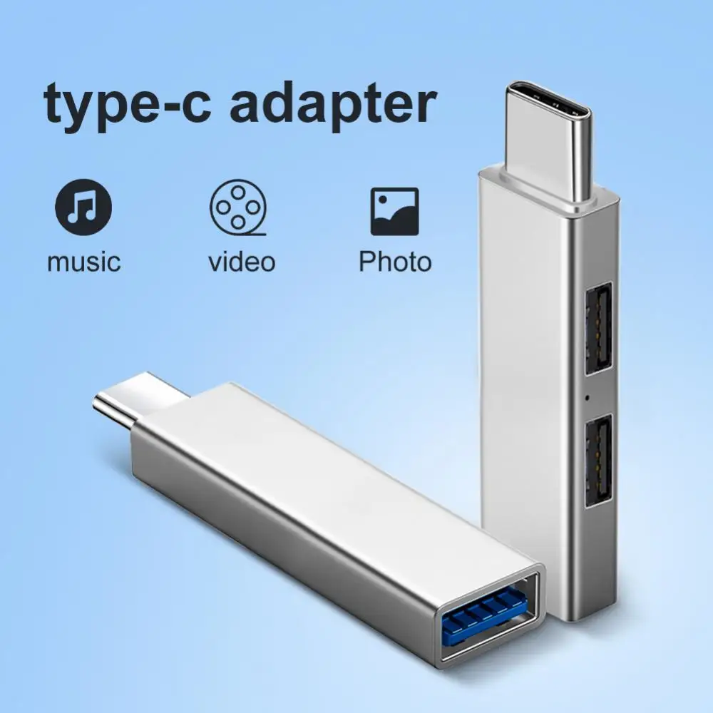 

Computer Splitter Type-c Adapter Portable Hub Docking Station Usb C Hub Zinc Alloy Pc Computer Accessories Type-c Extender