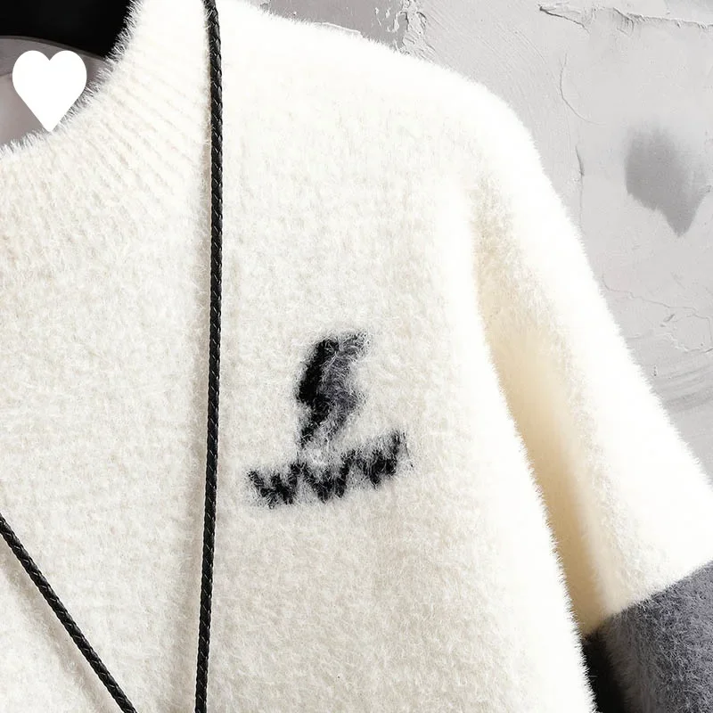 Роскошный мужской свитер с полуполо/черепашковым воротником утолщенный вязаный