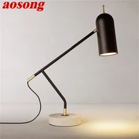 aosong nordic table lamp modern vintage desk light led fashion for home decor study bedroom bedside living room