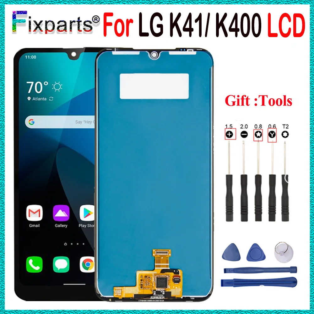 

ЖК-дисплей K400 для LG K41, дисплей с сенсорным экраном и дигитайзером в сборе, запасные части для LG K400