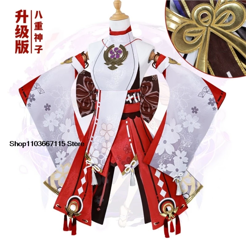 Yae Miko Genshin Impact Косплей Костюм Парик Платье Игра Yaemiko Guuji Костюмы для Хэллоуина