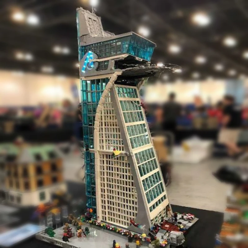 

Лидер продаж, модель 55120 года, башенная башня героев фильма MOC, модель со светильник кой, строительный блок, домик с горячей весной, кирпичные ...