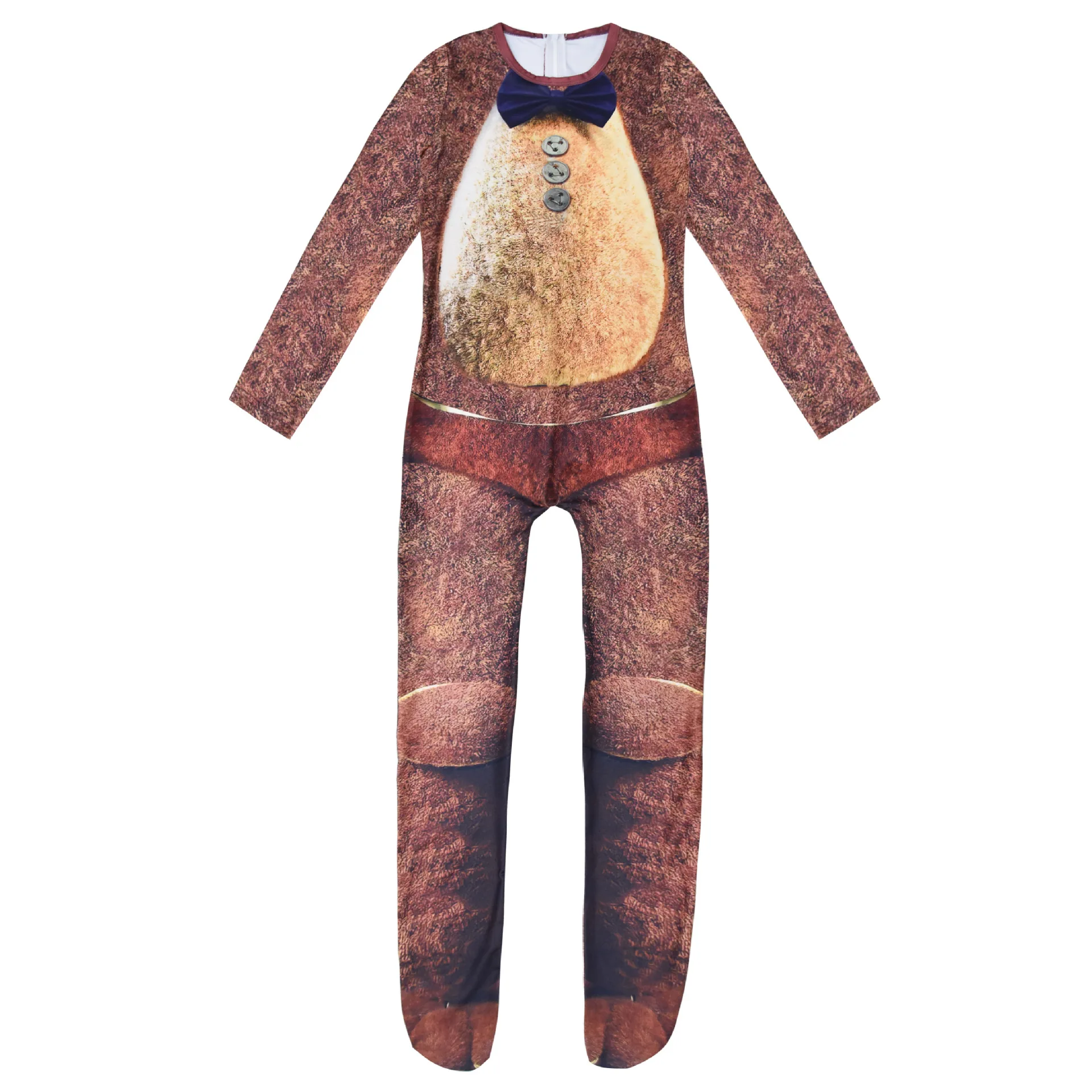 Детский комбинезон Fnaf Freddy Horror Bear маска перчатки наряд для мальчиков и девочек