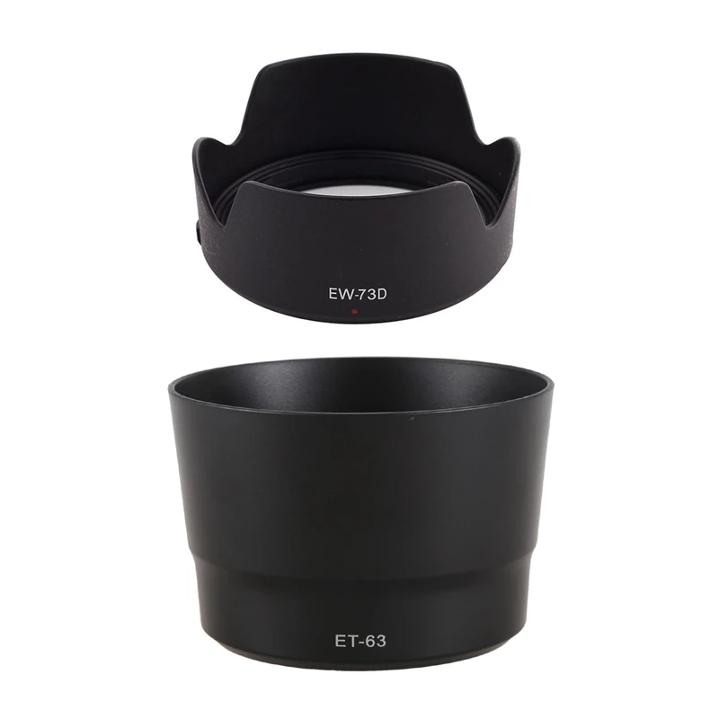 

2Pcs Lens Hood: 1Pcs EW-73D Lens Hood Shade Protector Cover & 1Pcs ET-63 Lens Hood