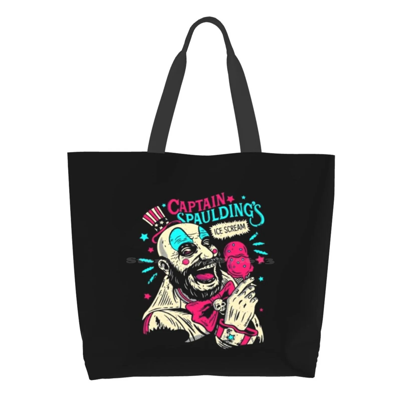 

Captain Spaulding Ice Scream Designer Handbags Shopping Tote Horror Captain Spaulding House Of 1000 Corpses Rob Zombie