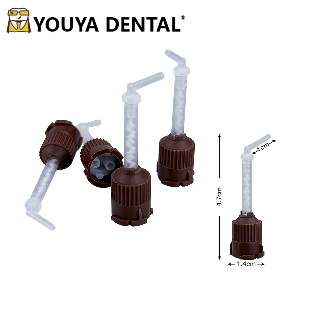 

50pcs 1MM Dental Impression Material Disposable Mixing Head Delivery Head Impression Mixing Tube Dentist Tools