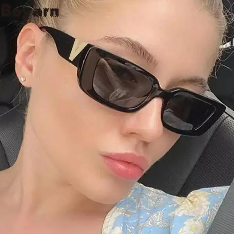 

Boyarn Eyewear Trend New Sunglasses Fashion Simple Square Hip-hop Glasses Shades Same Style Street Shot Oversized Sunglasses Wo