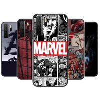 spiderman iron man marvel black soft cover the pooh for huawei nova 8 7 6 se 5t 7i 5i 5z 5 4 4e 3 3i 3e 2i pro phone case cases