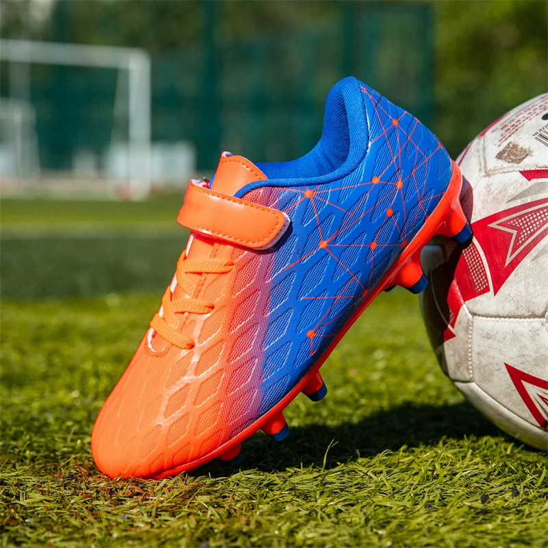 Original Soccer Shoes For Kids Outdoor Durable Children Football Shoes Turf Futsal Soccer Cleats Boys Long Spikes Sneakers Girl