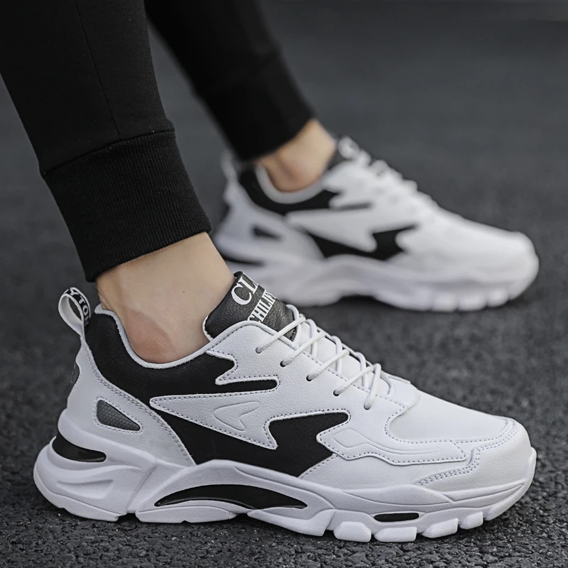 New Spring Men Running Shoes Fashion Plush Non-slip Couple Sneakers Women Breathable Outdoor Trend Lace-up Hard-wearing Footwear