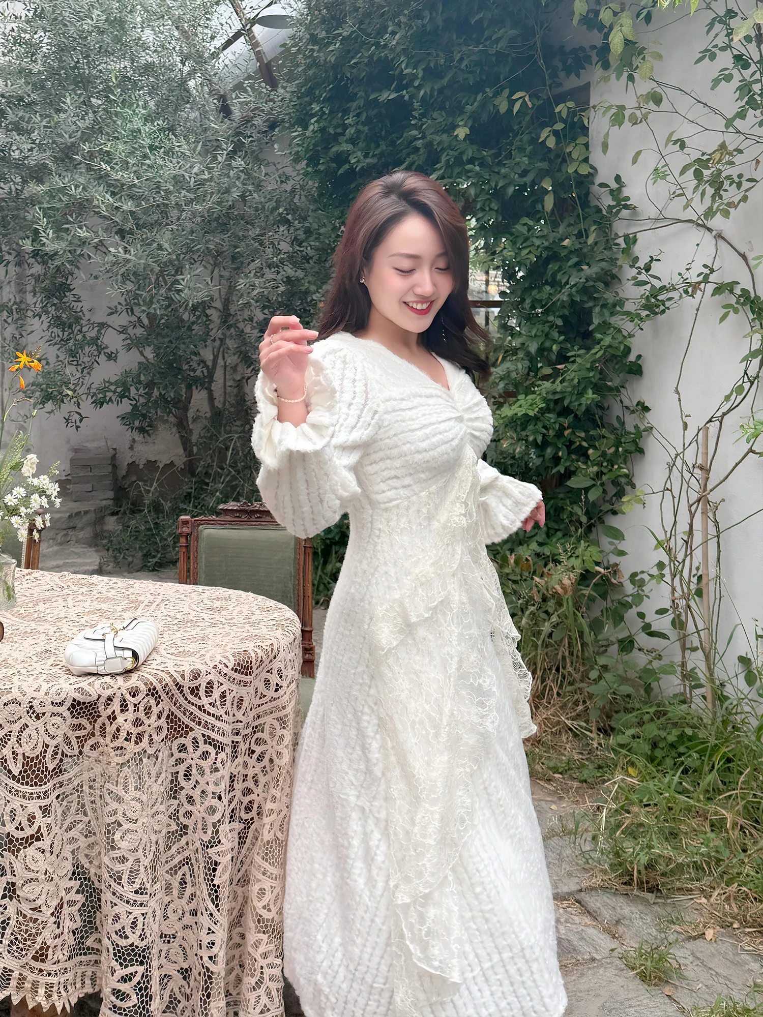 Плюс Размер Чжан Фарт Женская одежда больших размеров Французский стиль Осень и