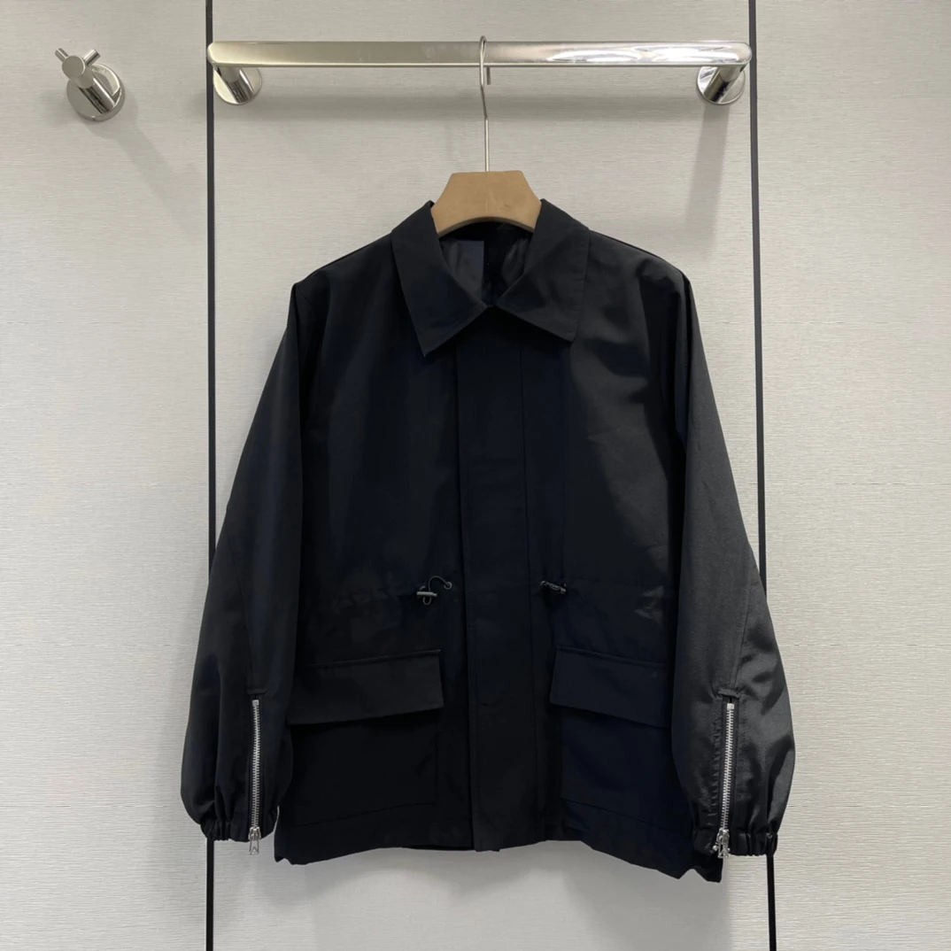 

Luxury Long Sleeve Windbreaker Coats for Women Top Quality Draw String Zipper Loose Jackets 2022 Vintage Sunscreen Trench Coats