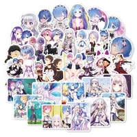 103050pcspack japanese animerelife in a different world from zero rem stickers for motorcycle notebook computer car diy etc