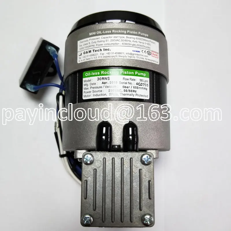 

Mini Oil-Less Rocking Piston Pumps Vacuum Pump Negative Pressure Pump 30rns Air Pump