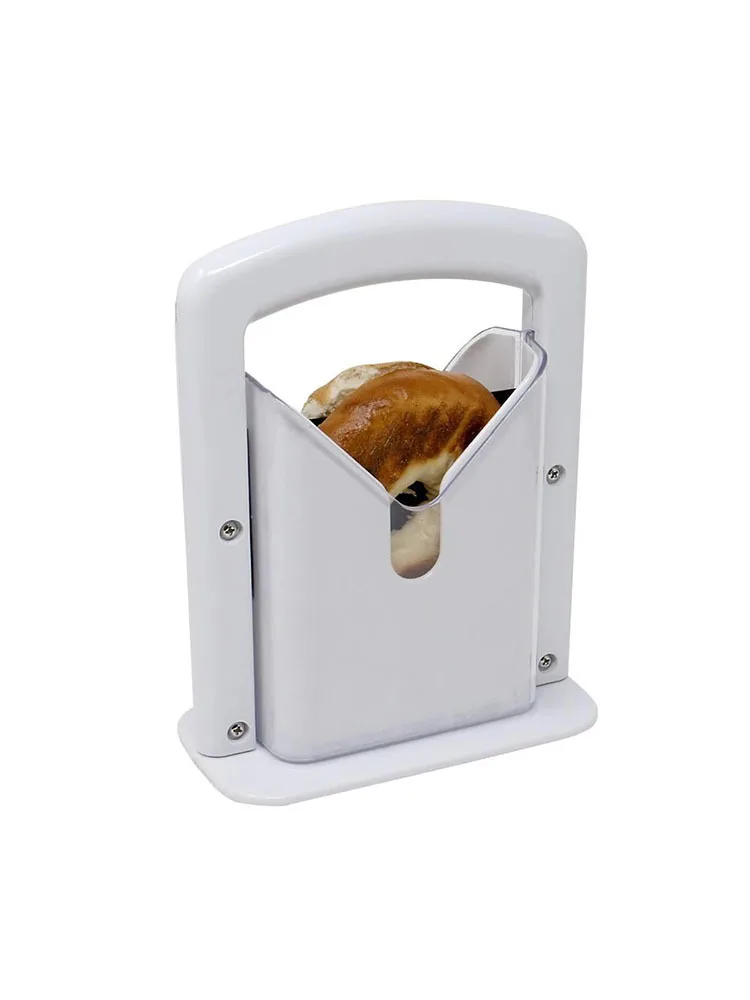 

Household Bread Slicer Bread Cutter Rack Toast Slicing Aid Bagel Slicer Foldable Cutting Guide Household Kitchen Slicing Tool